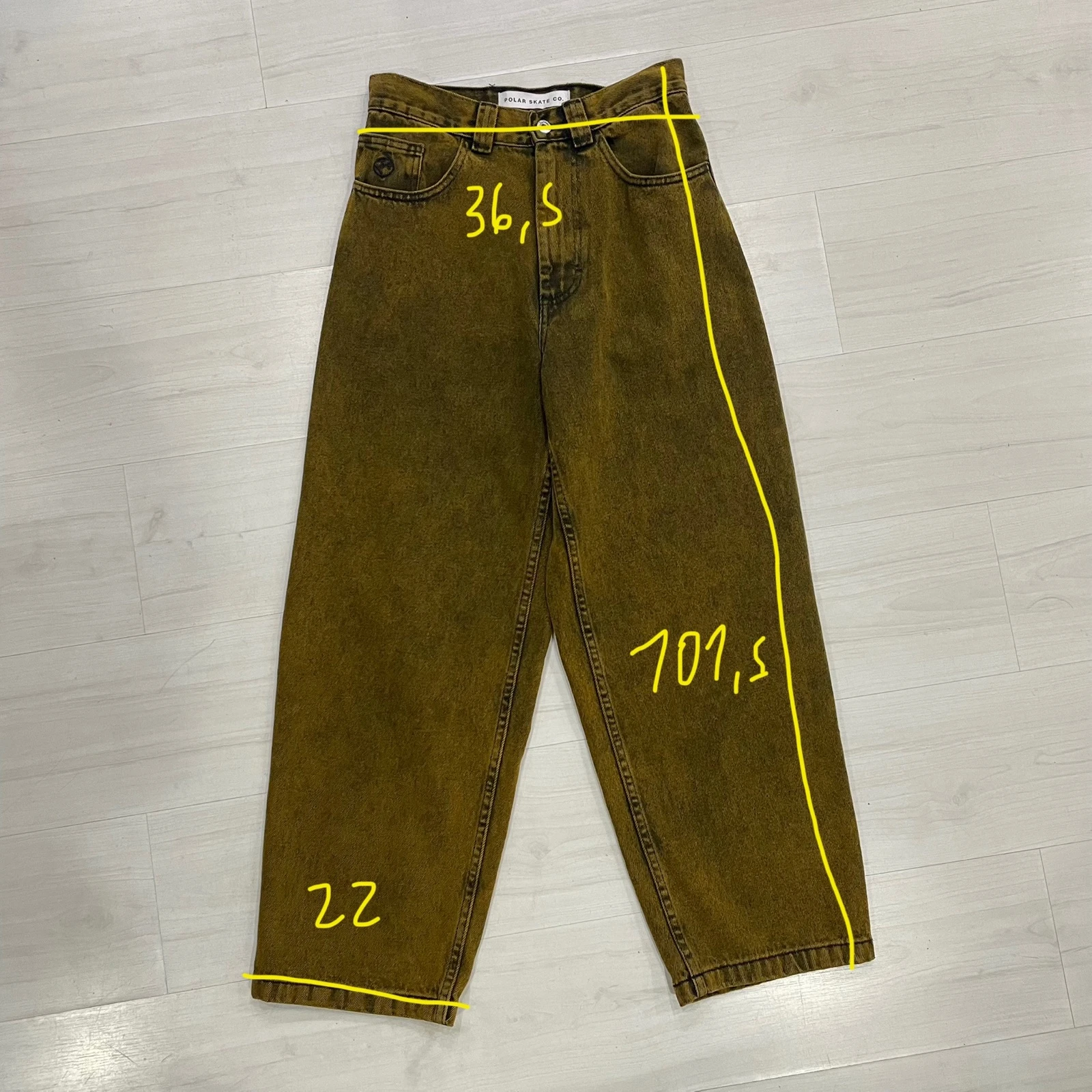 Polar Skate Co - Big Boy Jeans (Geel/Zwart) – photo 2